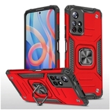 Противоударный чехол Strong Armour Case с кольцом для Xiaomi Redmi Note 11 (Красный)