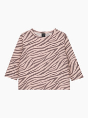 Лонгслив оверсайз Mjölk Зебра розовая