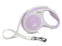 Flexi NEW LINE Comfort рулетка New Classic S лента 5 м серый/розовый (до 15 кг)
