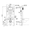 Ceramica Nova CN1002M  Инсталляция для унитаза CERAMICANOVA Envision с кнопкой смыва Flat цвет хром матовый, креплениями