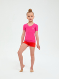 B14210V-FF232 Футболка спортивного назначения для занятий гимнастикой для девочек (розовый)
