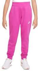 Детские теннисные штаны Nike Sportswear Fleece Pant LBR - active fuchsia/white