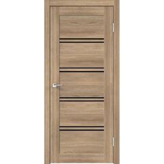 Купить Межкомнатная дверь экошпон Xline 4 дуб европейский остеклённая