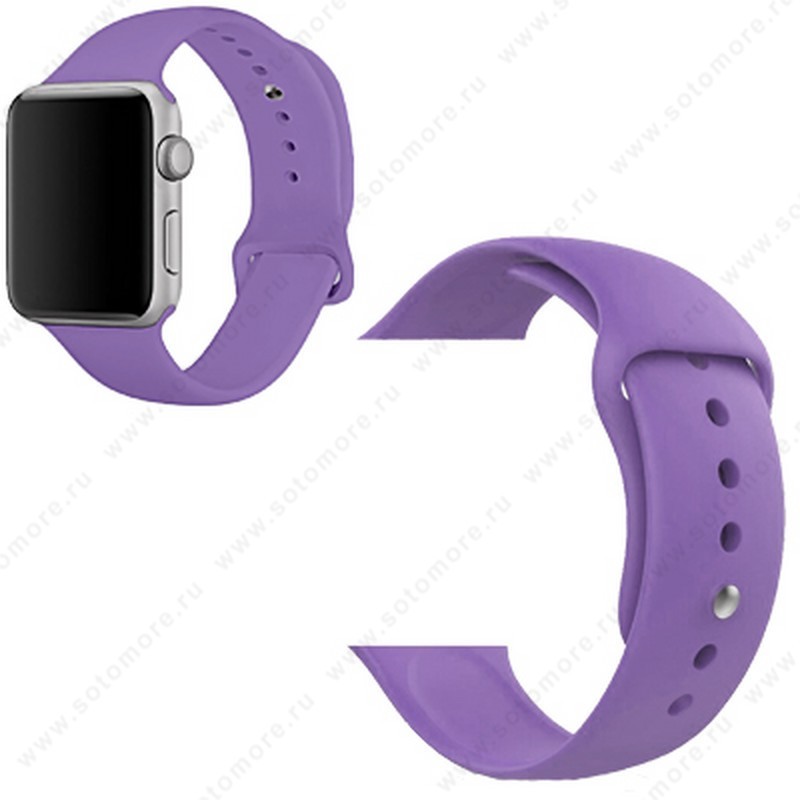 Ремешок для Apple Watch 38/ 40 mm силиконовый фиолетовый