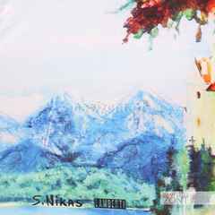 Зонт Ламберти с картиной художника Никаса Сафронова «Салют эмоций»