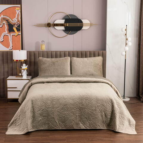 Покрывало 160х220 и наволочка 50х70 Sofi De MarkO Мелисса капучино