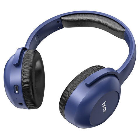 Наушники Bluetooth Hoco W33 с микрофоном, AUX (Синий)