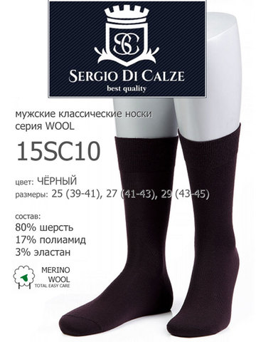 Мужские носки 15SC10 Wool Merino Sergio di Calze