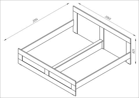 Кровать двойная 200 Сириус
