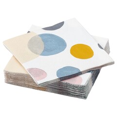 Набор бумажных салфеток IKEA KRUSTISTEL, Разноцветный, 24х24 см, 30 шт