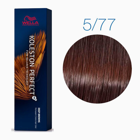 Wella Koleston Deep Browns 5/77 (Светло-коричневый коричневый интенсивный Мокко) - Стойкая краска для волос
