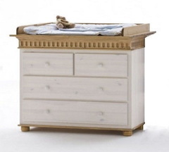 Комод для пеленания Хельсинки Бейби (белый воск/антик), 106,6x95x50 см