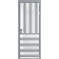 Алюминиевая дверь 17AG серебро остеклённая