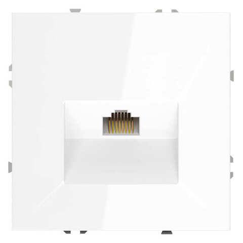 Розетка компьютерная RJ45 кат.6. Цвет Белый глянцевый. MAYTONI. VOLTUM S70. VLS060101