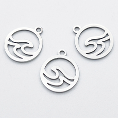 Подвеска Волна, сталь, размер 14*12 мм, цена за 1 шт