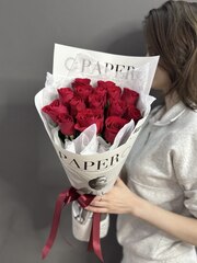 Букет из 15 красных роз (Кения 40 см)