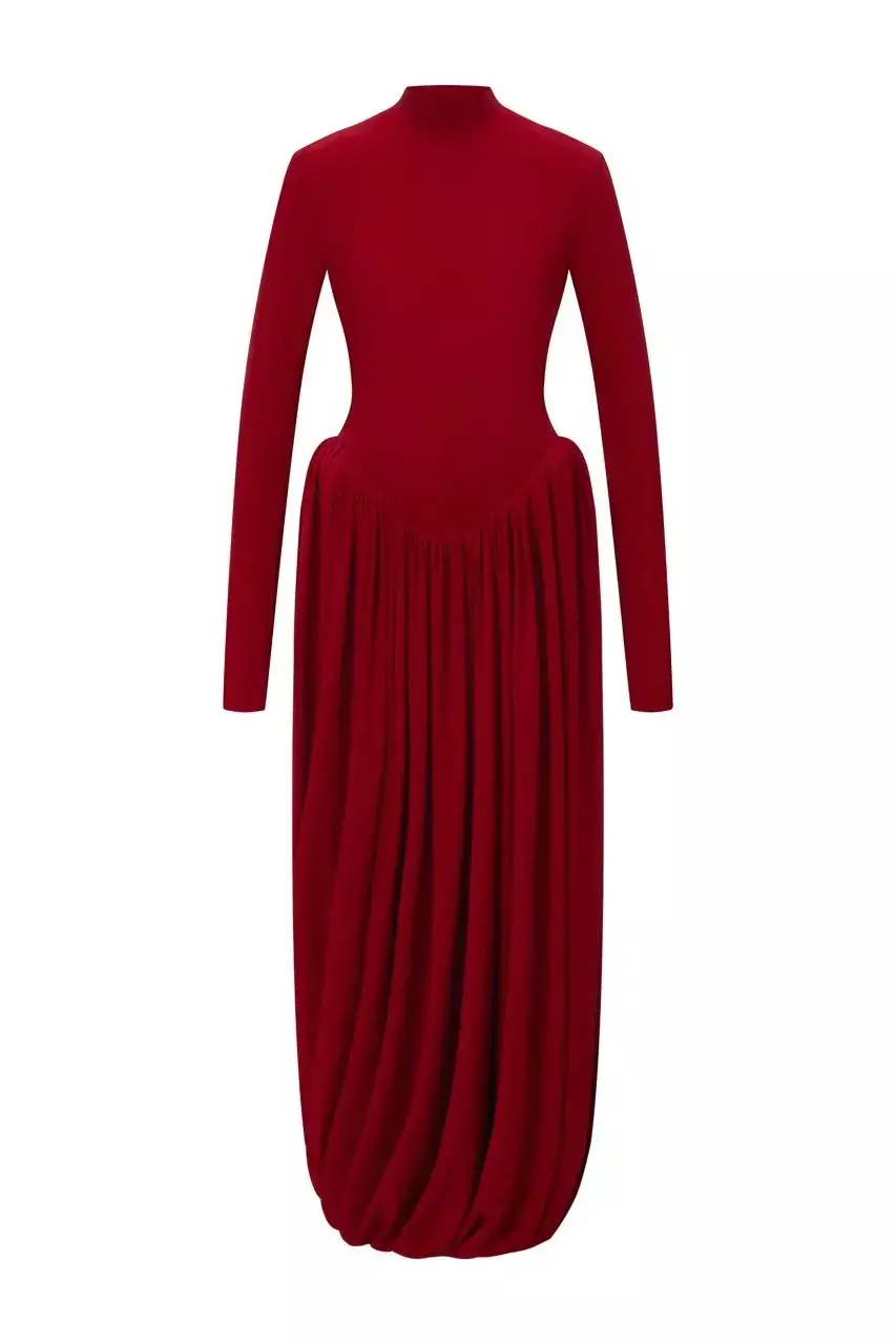 Платье с буфами