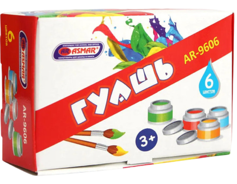 Гуашь 6 цветов 20мл 