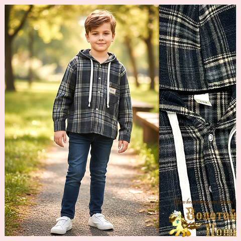 Рубашка с капюшоном м (4-8) 251204-W2031