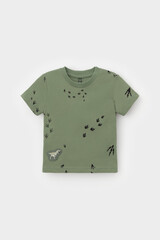 фуфайка  для мальчика  КР 302699/папоротник,следы динозавра к538