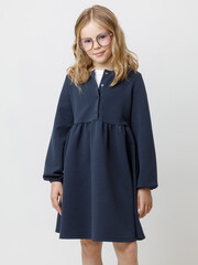 платье  для девочки  К 5936/индиго