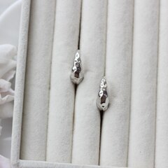 Швензы фактурные 19*7 мм с французским замком, родий, Ш110