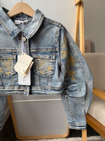 Новая джинсовая куртка Monnalisa, 128