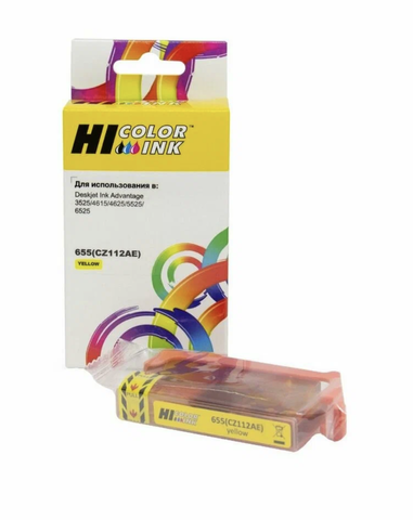 Картридж Hi-Black (HB-CZ112AE) для HP DJ Ink Advantage 3525/5525/4615/4525, №655XL, Y