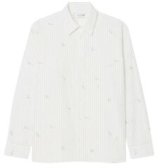 Теннисное поло Lacoste Relaxed Fit Embroidered Cotton - white