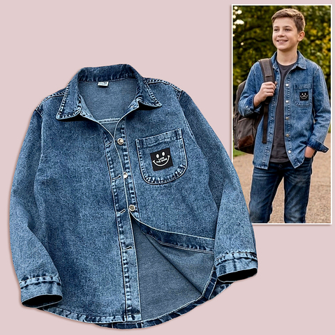 Рубашка джинс м (10-15) 260319-WQ128