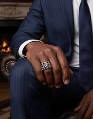 50819- Кольцо широкое Кресты с фианитами CEMETERY RING CHROME HEARTS