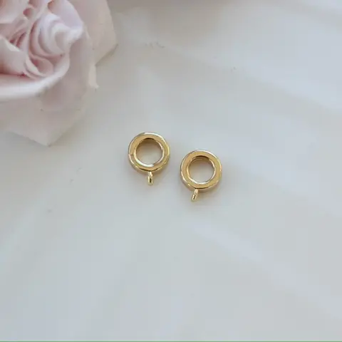 Бейл, держатель для кулона, 9*3 мм, позолота, Б011