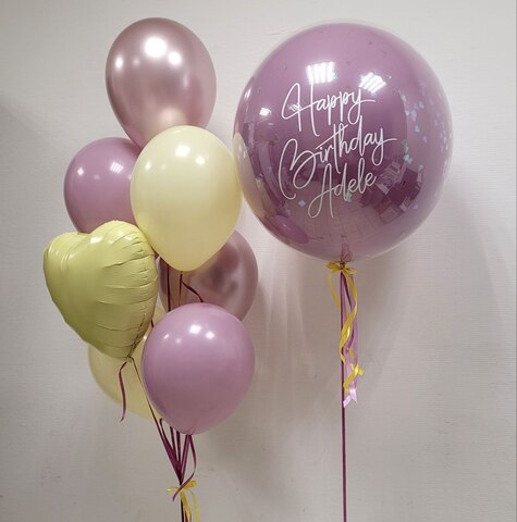 Композиция из воздушных шаров лаванда 