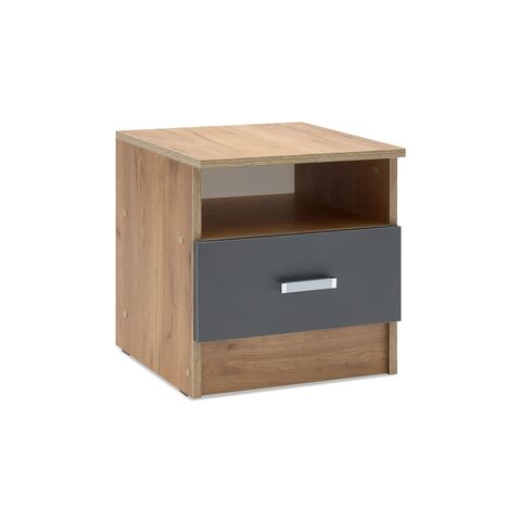 Мартина Тумба прикроватная (1шт.) (Графит, Дуб крафт)