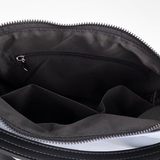 Сумка Саломея 1038 гладкий серо-голубой + черный