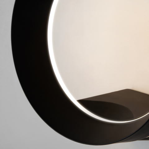 Уличный настенный светодиодный светильник 1710 TECHNO LED Ring чёрный