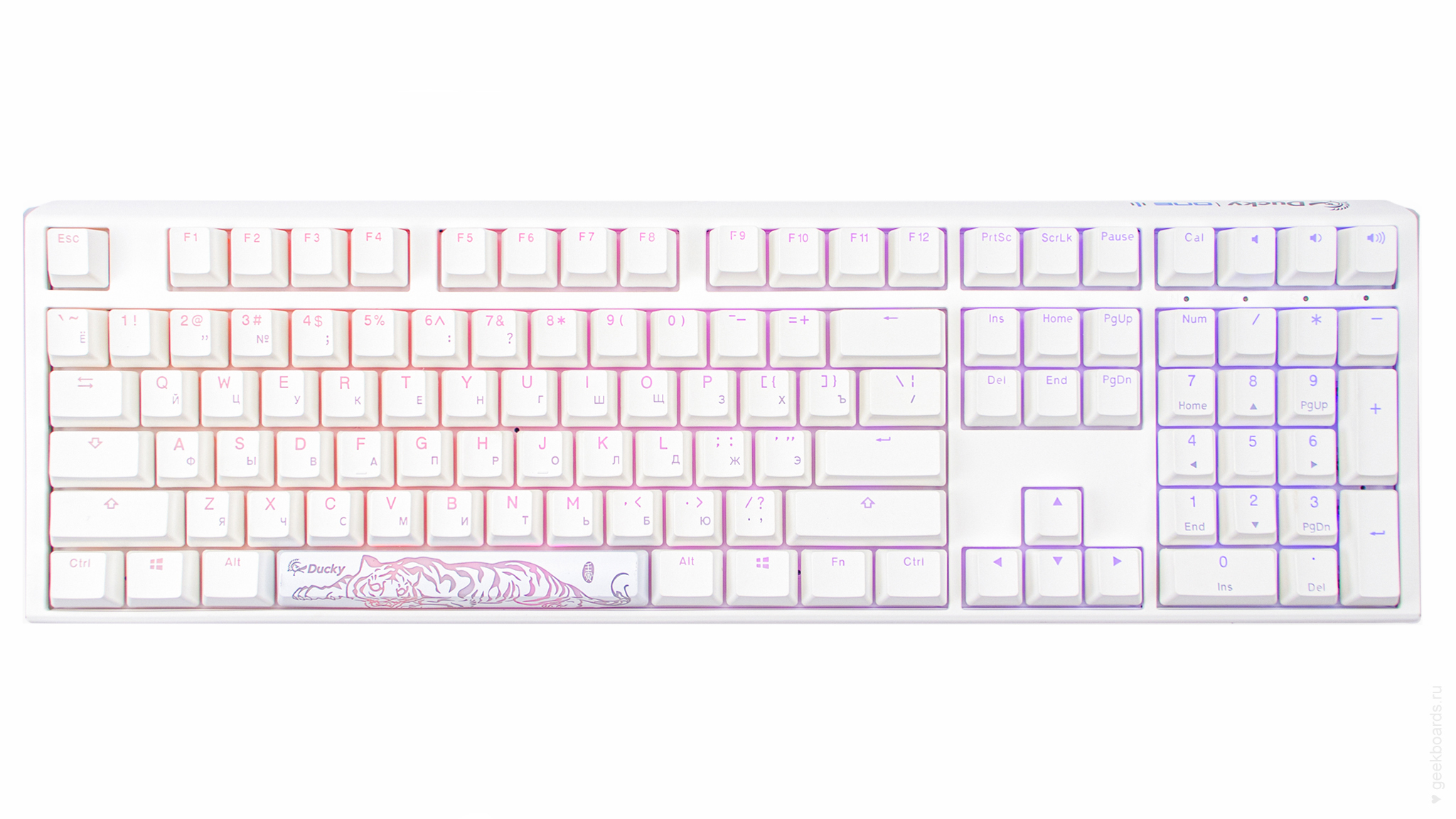 Ducky One 3 White — купить на сайте профессиональных клавиатур Geekboards