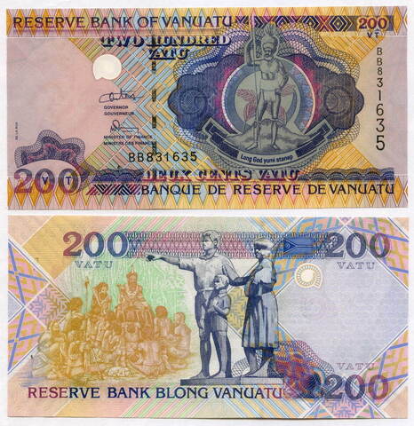 Банкнота Вануату 200 вату 1995 (2011) год BB831635. UNC