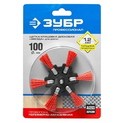 ЗУБР 100 мм, нейлоновая проволока, щетка дисковая для дрели, Профессионал (35163-100)