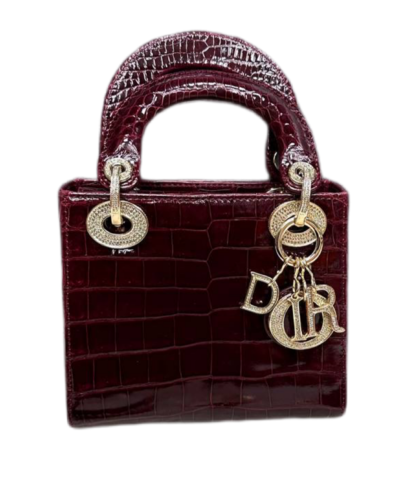 Сумка Dior Lady Dior, модель мини-формата бордовый