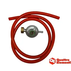 Редуктор газового балона QUATTRO ELEMENTI QE-3300/4000/5000Gi 0.03 bar. с шлангом (798-737-21)