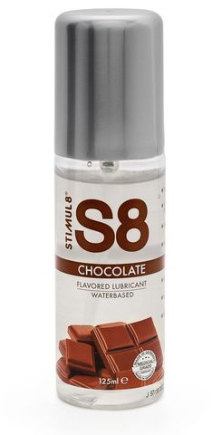 Смазка на водной основе S8 Flavored Lube со вкусом шоколада - 125 мл. - Stimul8 STF7407choc