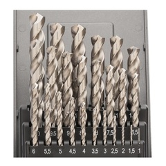 Набор сверл по металлу 1-13мм 25шт DIN338 HSSE-Co8 VA 130° (пл. кейс) Ruko 281215ERO