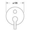 Duravit B.2 Смеситель для душа скрытого монтажа (наружная часть круг) с переключателем и перепускным клапаном, цвет: хром B24210012010