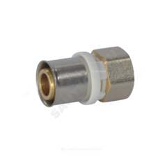 Муфта МП латунь никель пресс Дн 20х3/4" ВР ГОСТ 32415-2013 8002 Aquasfera 8002-04