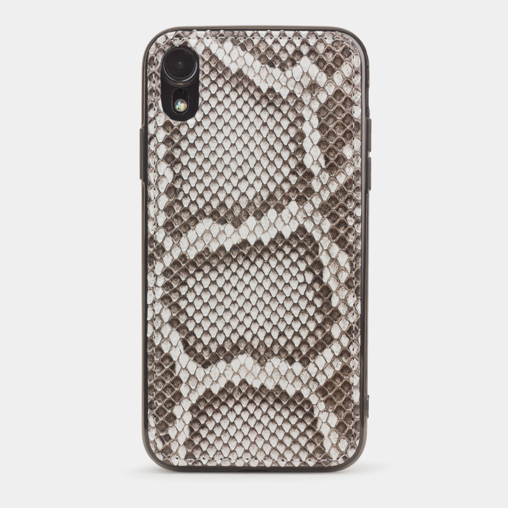 Чехол-накладка для iPhone XR из натуральной кожи питона, цвета Natur