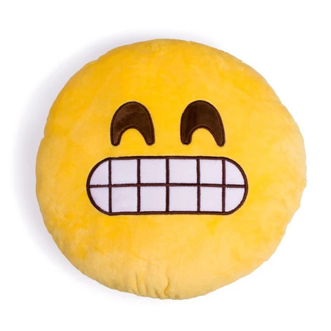 Декоративная подушка Смайлик Эмоджи Emoji Конфуз, ошибка, неожиданная ситуация, 28 см