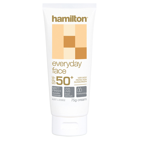 HAMILTON Everyday face SPF50+ cream Ежедневный солнцезащитный увлажняющий крем для лица SPF 50+