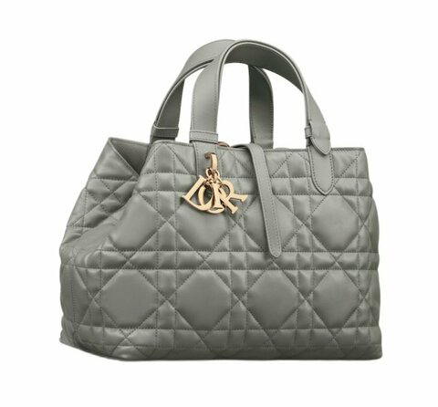 Сумка Dior Toujours, модель среднего формата серо-зеленый