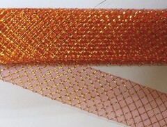 Лента регилин с люрексом, сетка, ш. 4,5 см.